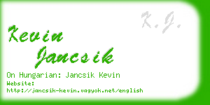 kevin jancsik business card